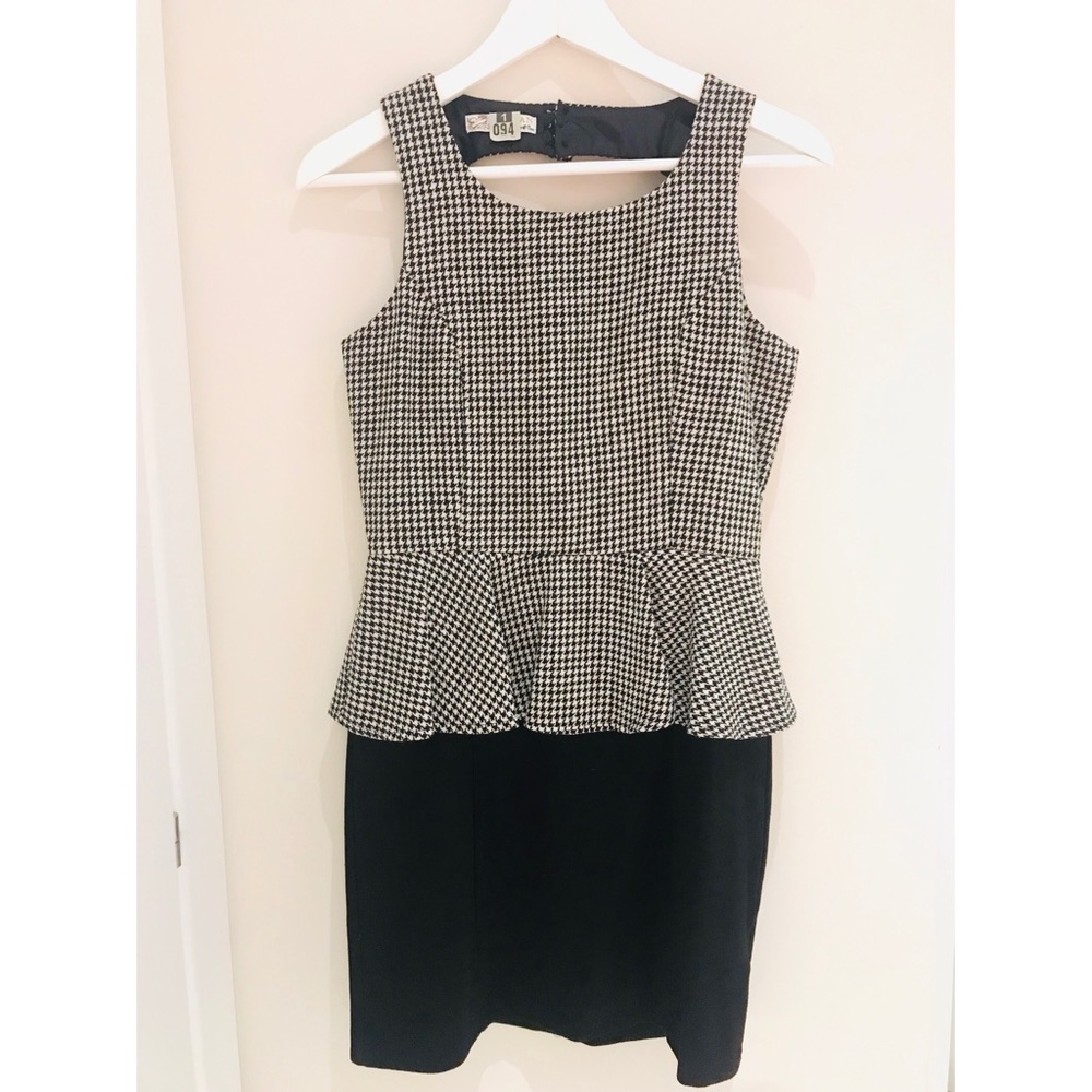 Open Back Peplum Dress Size M